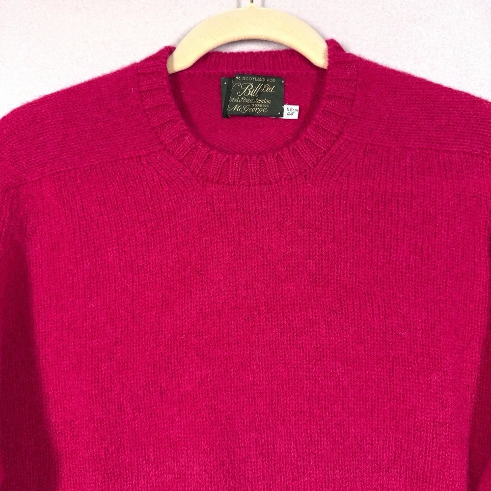Vintage McGeorge Sweater 44 46 L XL Scotland Shetland Wool Jumper Pullover NWT